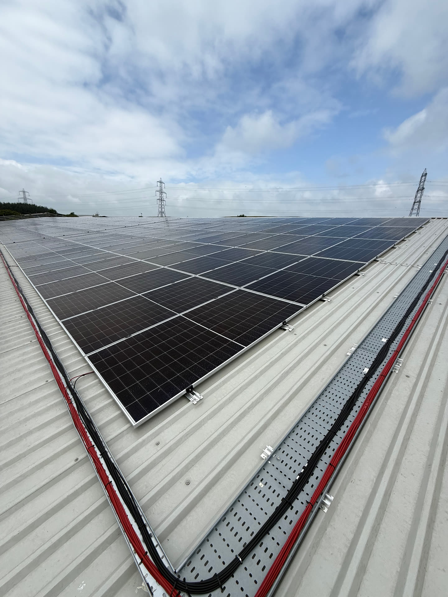Rooftop solar PV array forming part of the SLES at Pulse Plastics
