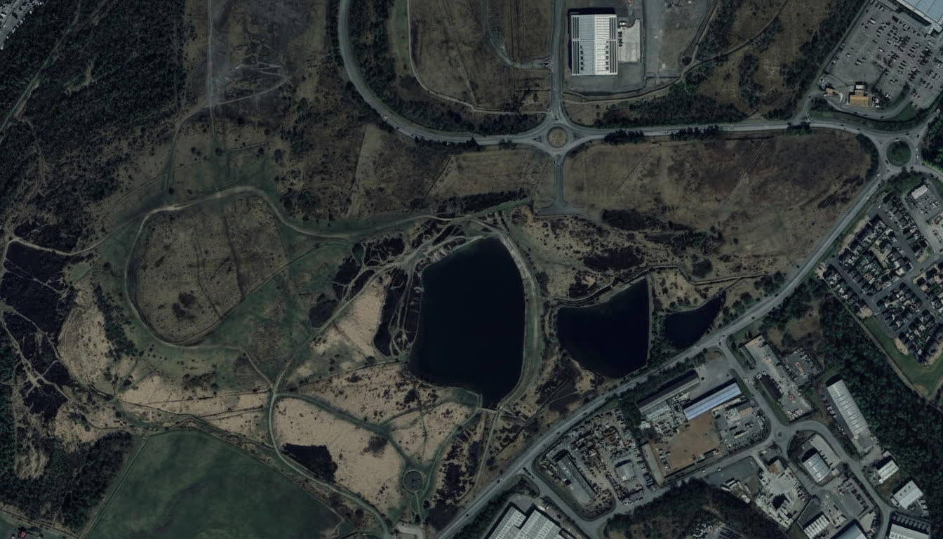 Aerial view of the Waun-Y-Pound site in South Wales